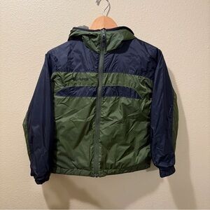 Columbia Olive and Charcoal reversible Hooded Jacket